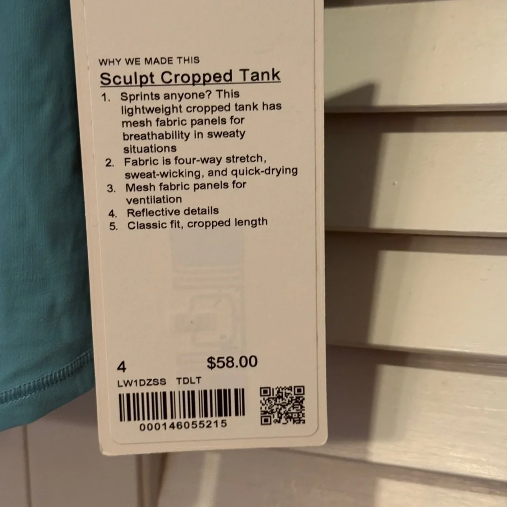 Lululemon Sculpt Cropped Tank - Picture 4 of 6